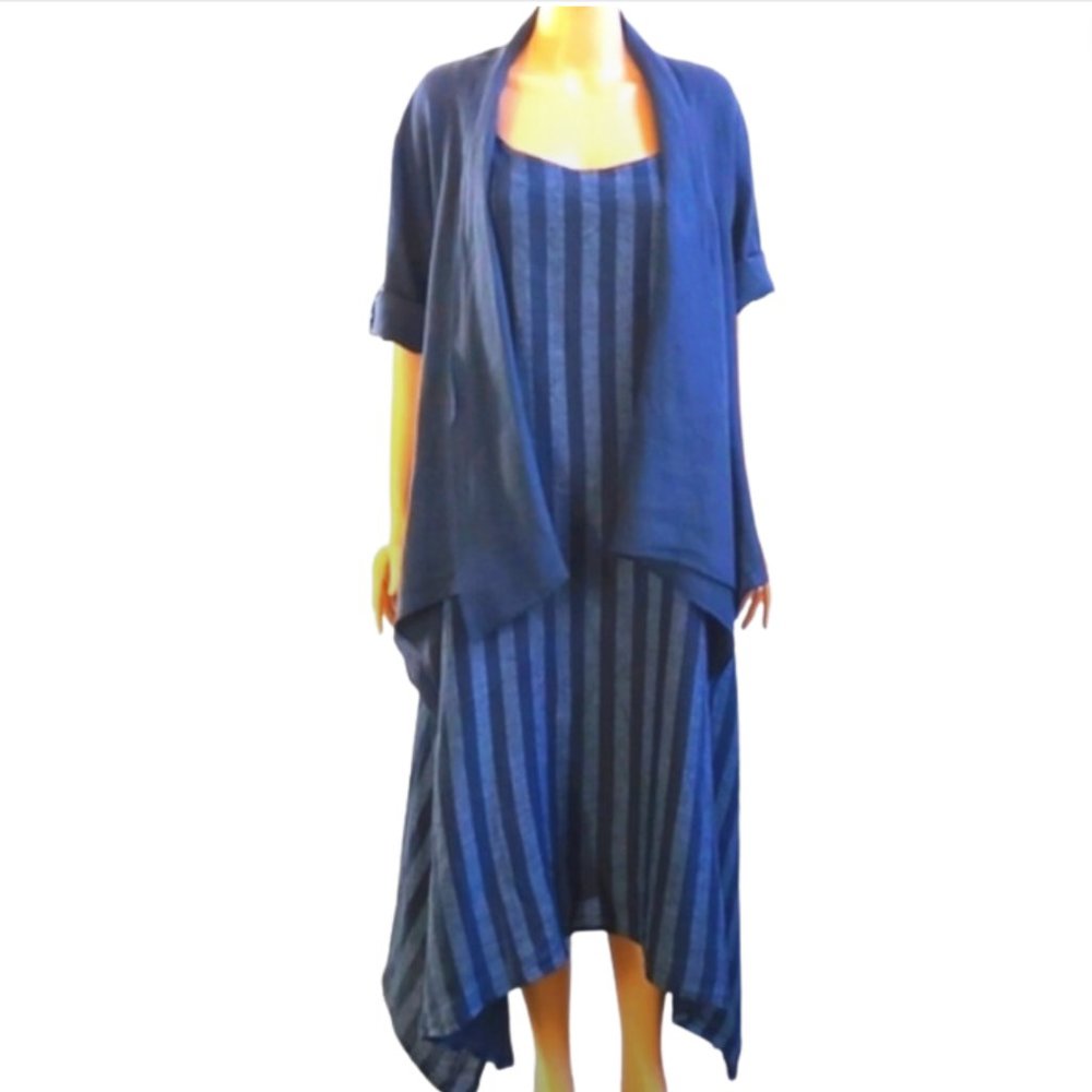 NWOT - Made in Italy Assymetrical Dress and Jacket. Size L #5-0220